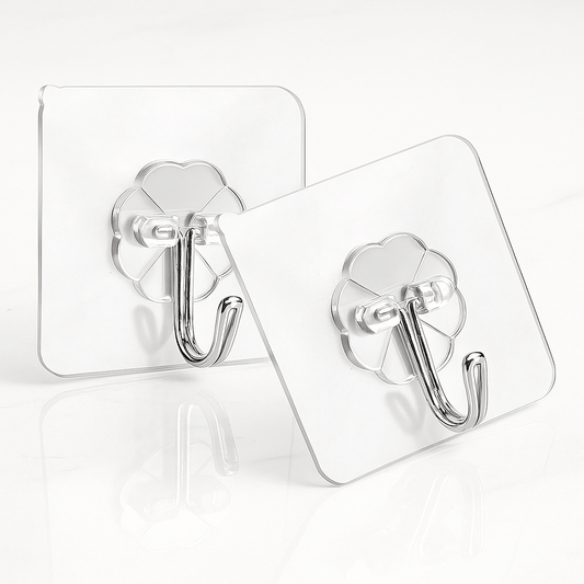 InvisiHook – Transparent Adhesive Wall Hooks for Kitchen & Bathroom