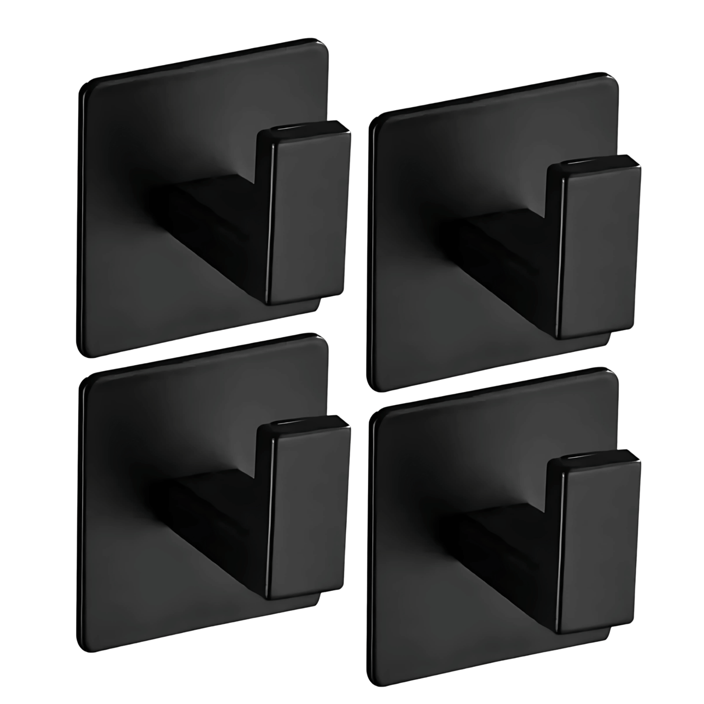 AdheGrip – Self-Adhesive Aluminum Wall Hooks with Strong 3M Adhesive for Bathroom & Kitchen | Black, White & Gray