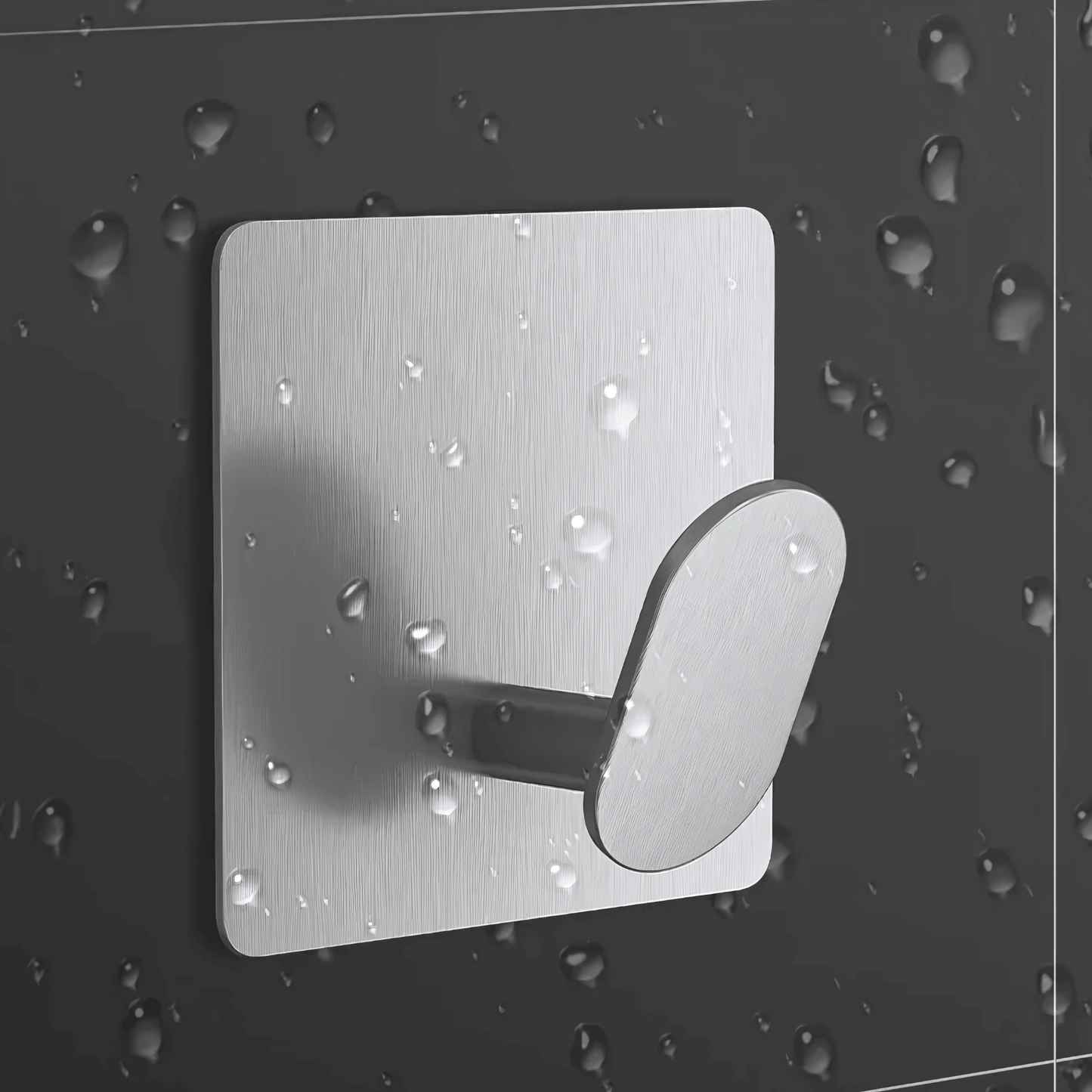 HookMate – 4-Pack | Stainless Steel Adhesive Hooks for Bathroom & Kitchen