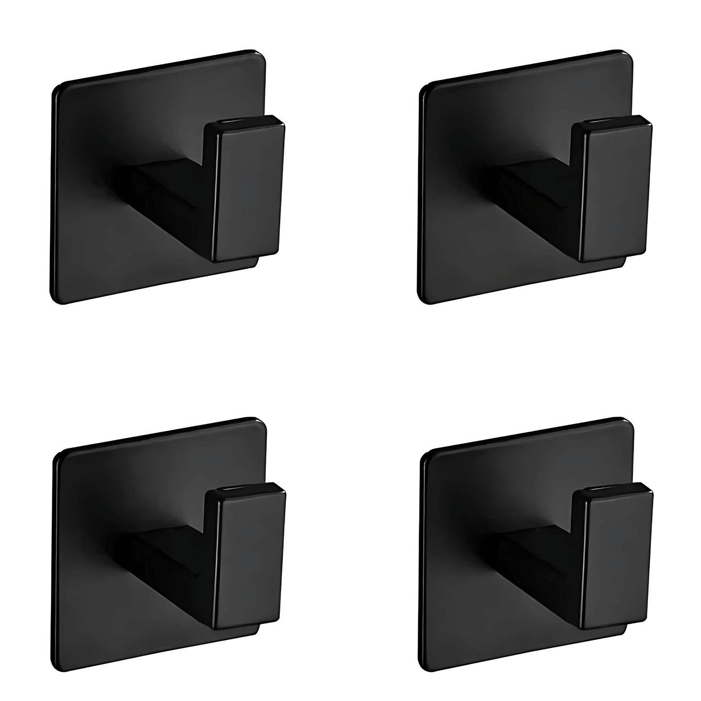 HookMate – 4-Pack | Stainless Steel Adhesive Hooks for Bathroom & Kitchen