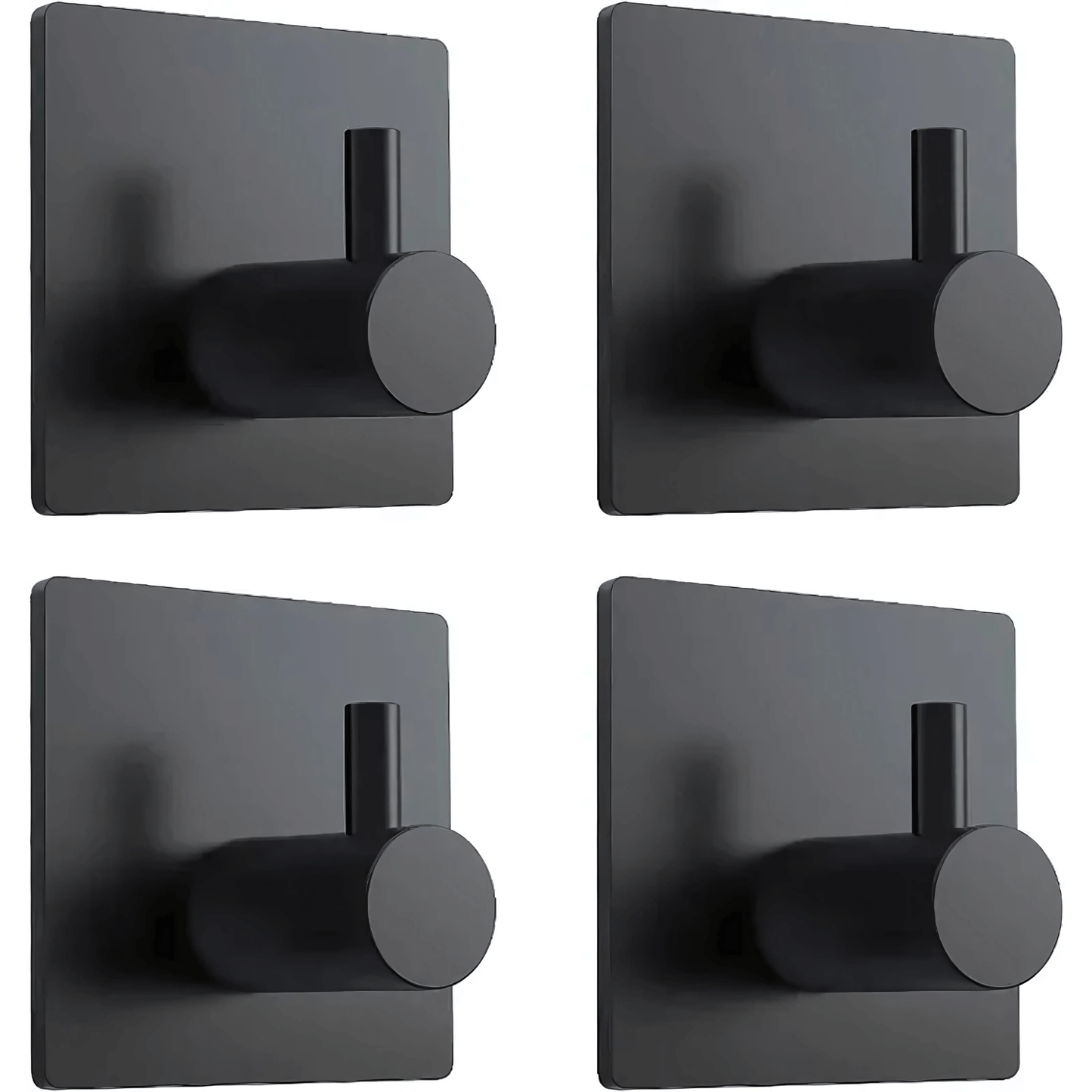 HookMate – 4-Pack | Stainless Steel Adhesive Hooks for Bathroom & Kitchen