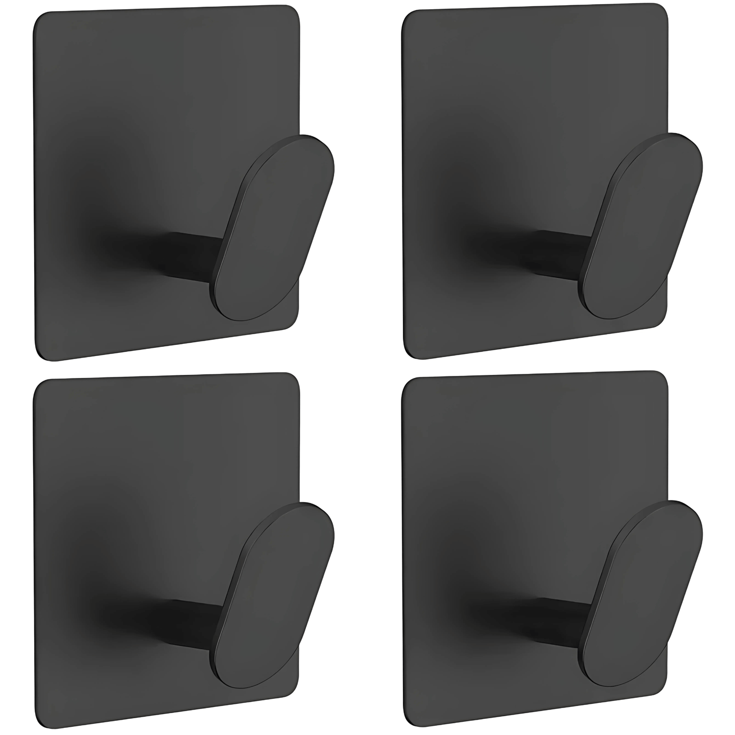 HookMate – 4-Pack | Stainless Steel Adhesive Hooks for Bathroom & Kitchen