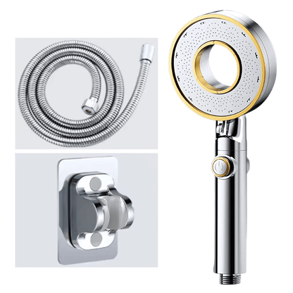 HydroFlex – Handheld Shower with 3 Adjustable Spray Modes, Pressure Boost & On/Off Button