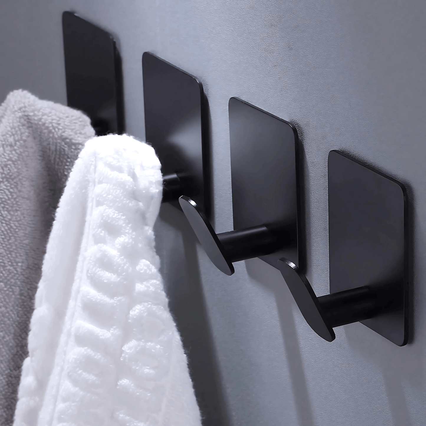 StepHooks – 4-Pack Stainless Steel Adhesive Hooks for Bathroom, Kitchen & Entryway