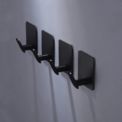StepHooks – 4-Pack Stainless Steel Adhesive Hooks for Bathroom, Kitchen & Entryway